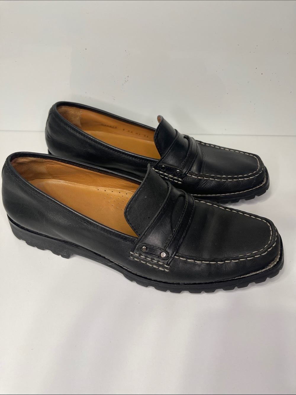 Cole Hann Women’s Penny Loafers Black Leather Size 9